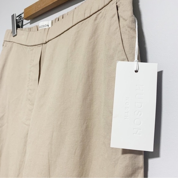 Nwt Hudson North Linen Blend Everyday Taupe Color Pants Size M - Picture 5 of 9